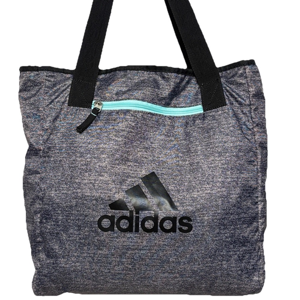 Adidas Studio Tote Bag Reversible Gym/Travel/Carry-On Multi Pocket‎ Black Gray
